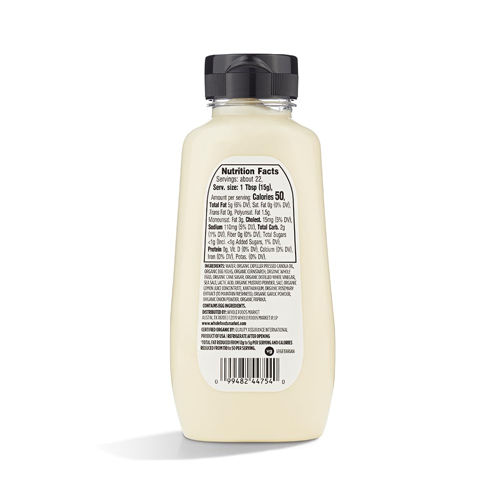 Amazon.com : 365 by Whole Foods Market, Organic Light Mayo